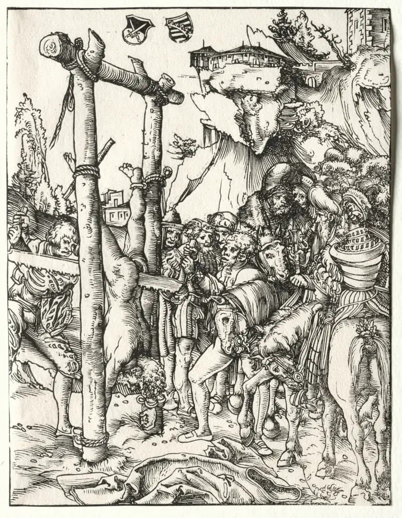 Simeons martyrium av Lucas Cranach the Elder