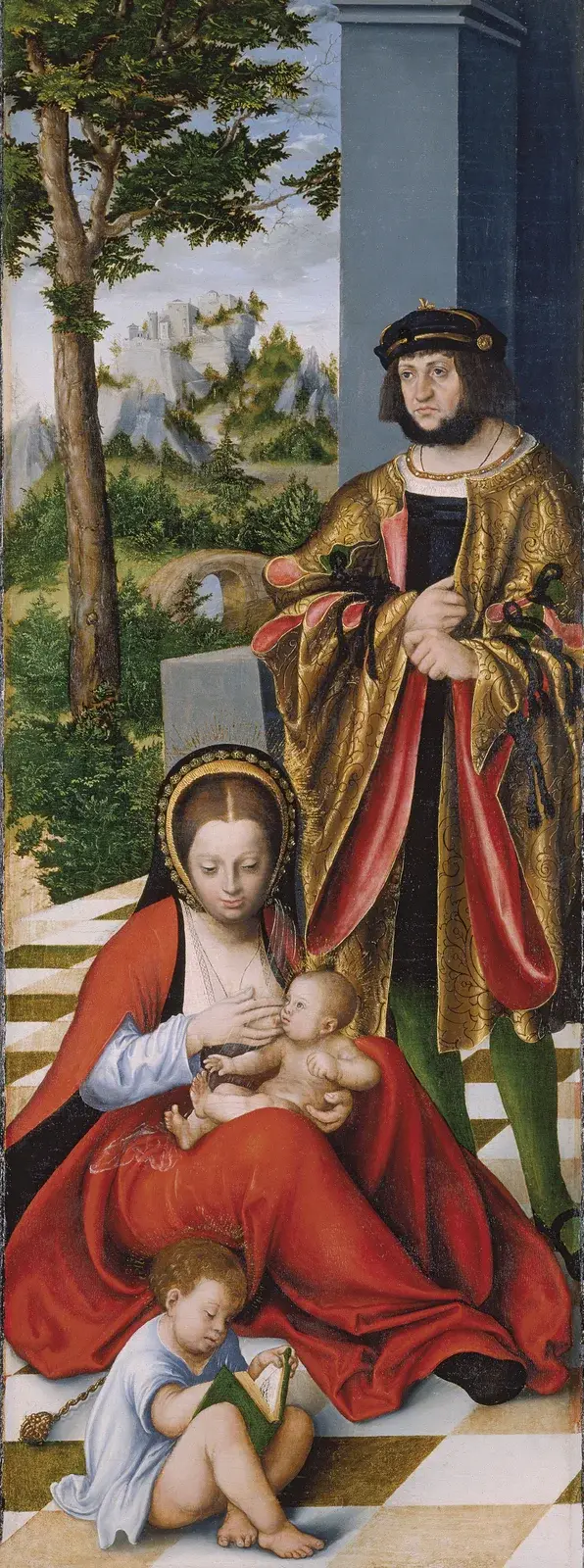 Maria Kleopas und Alphäus (mit den Zügen Friedrichs des Weisen) mit zwei ihrer Söhne von Lucas Cranach the Elder