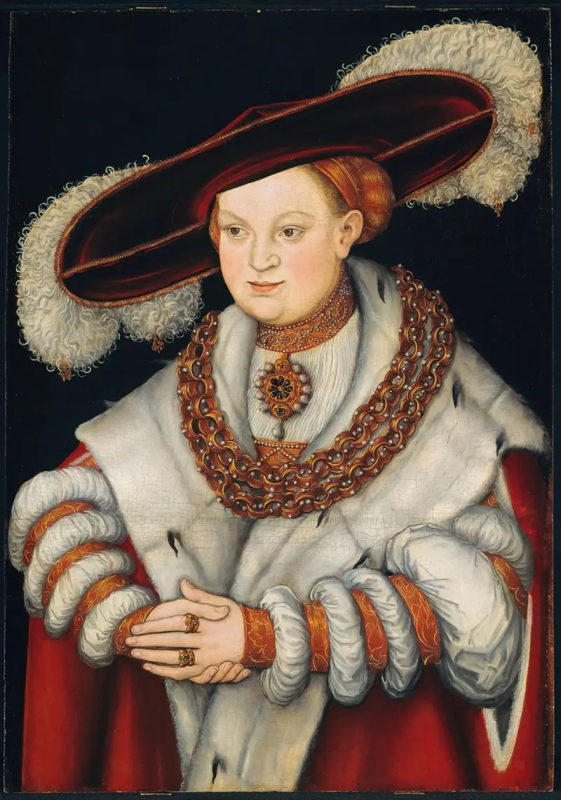 Portret Magdaleny Saksońskiej, żony elektora Joachima II Brandenburskiego, Lucas Cranach the Elder