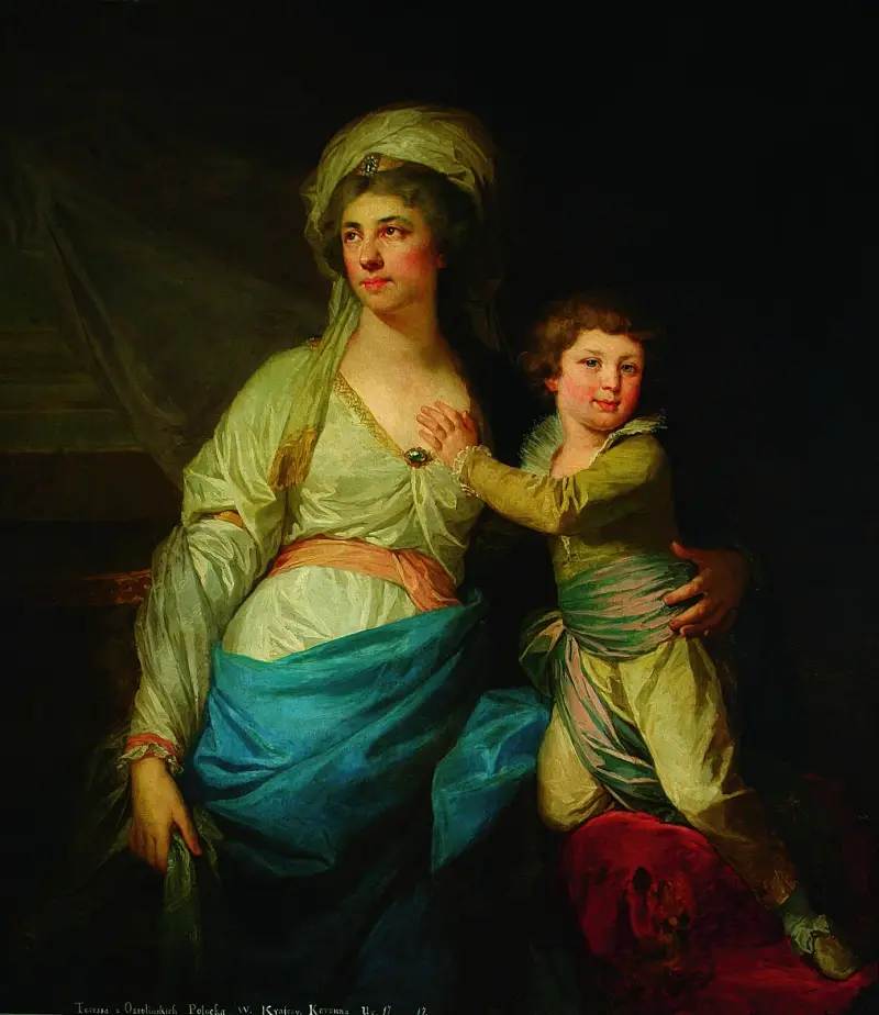 Porträtt av Teresa Potocka, född Ossolińska, med farbrodern Alfred av Johann Baptist von Lampi the Elder