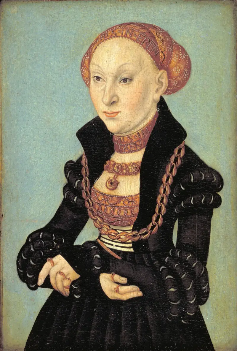 Porträtt av kurfurstinnan Sibylla av Sachsen (1510–1569) av Lucas Cranach the Elder