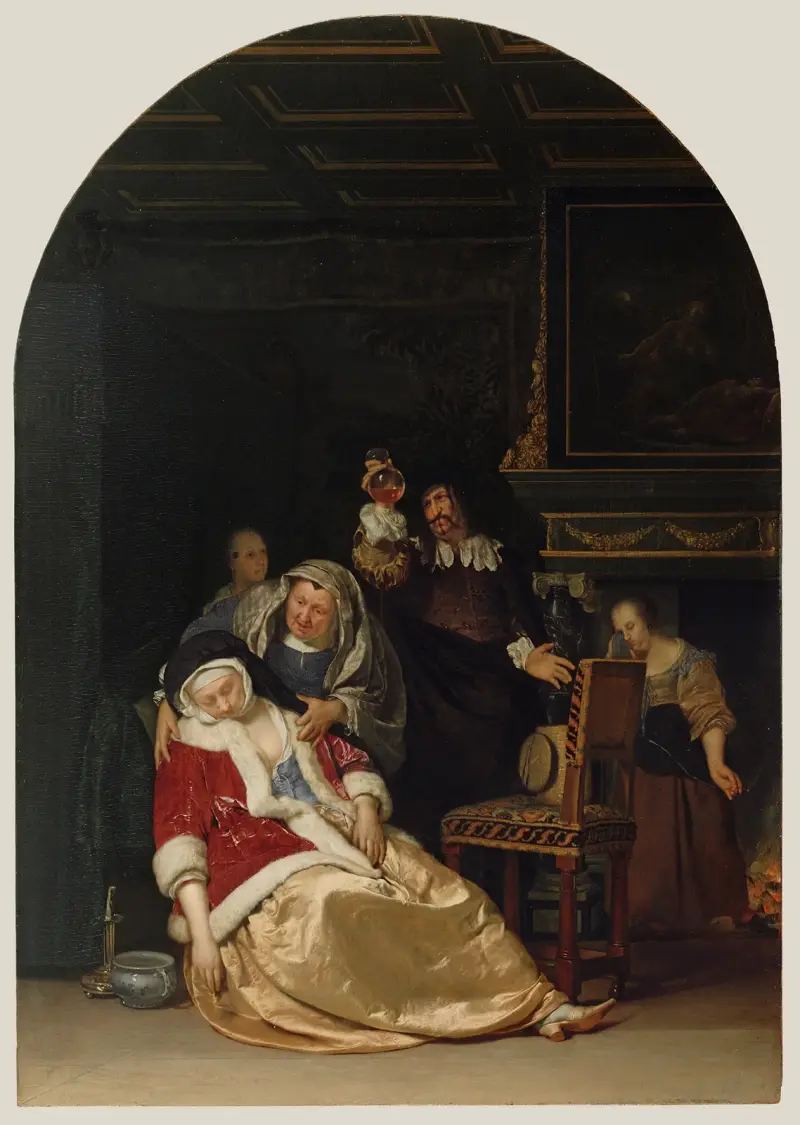 Lékařská návštěva, Frans van Mieris the Elder