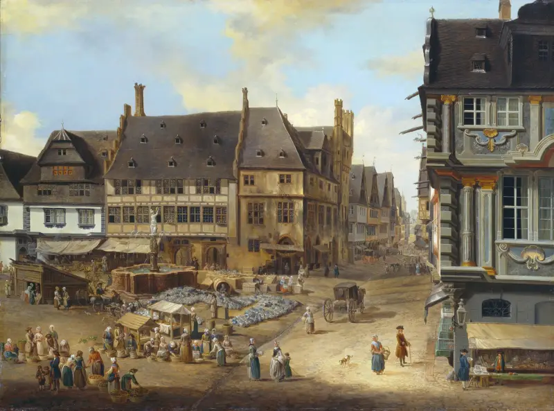 Der Liebfrauenberg in Frankfurt von Christian Georg Schütz the elder