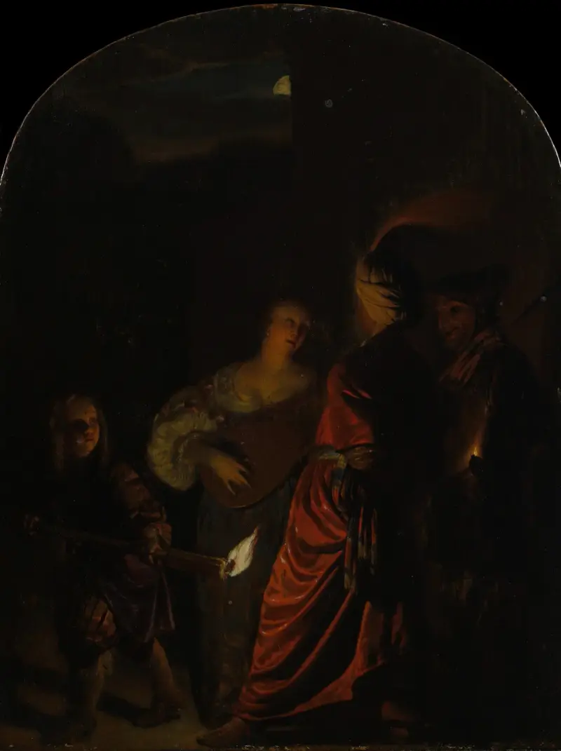 The Serenade av Frans van Mieris the Elder