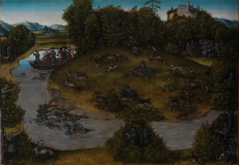 Hjortjakten för kurfurst Fredrik den vise av Sachsen (1463–1525) av Lucas Cranach the Elder