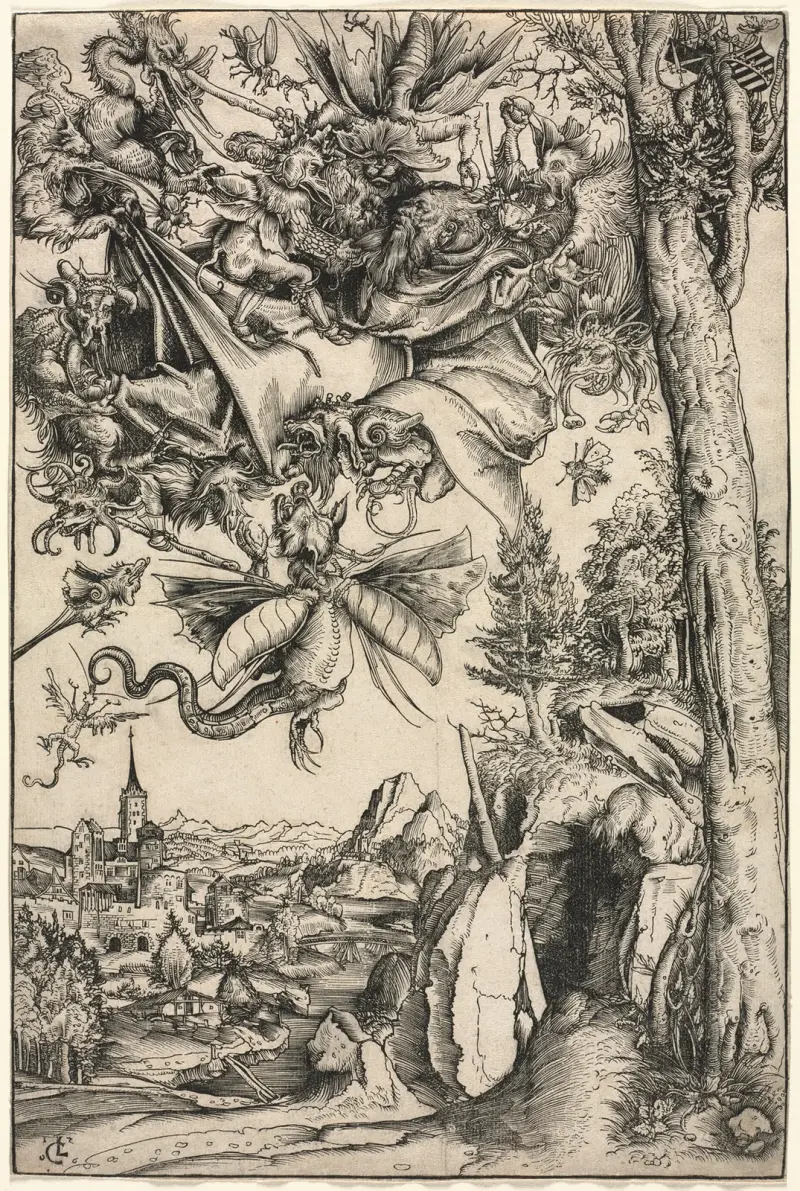 Den helige Antonius frestelse av Lucas Cranach the Elder