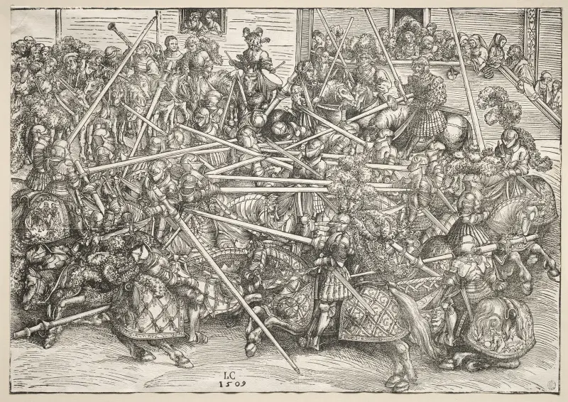 Das Lanzenstechen von Lucas Cranach the Elder