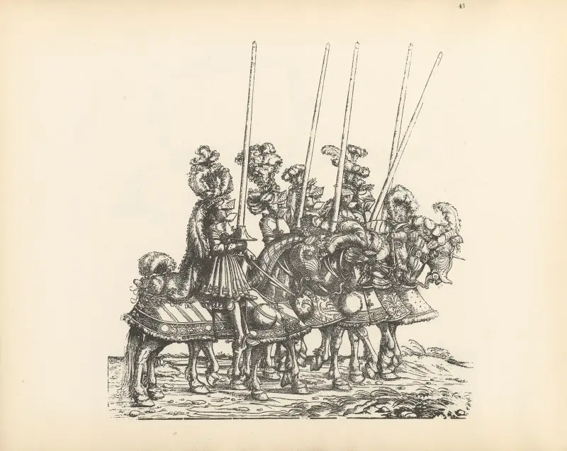 Kejsar Maximilian I:s triumfer, pl. 43 av Hans Burgkmair The Elder