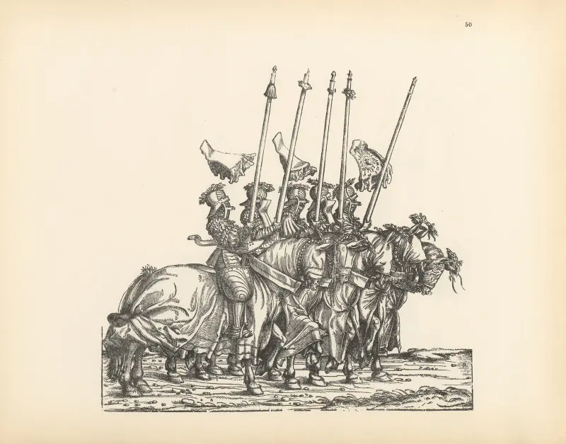 Kejsar Maximilian I:s triumfer, pl. 50 av Hans Burgkmair The Elder