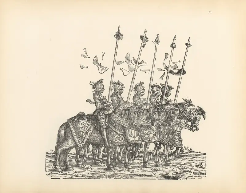 Die Triumphe Kaiser Maximilians I., Tafel 51 von Hans Burgkmair The Elder