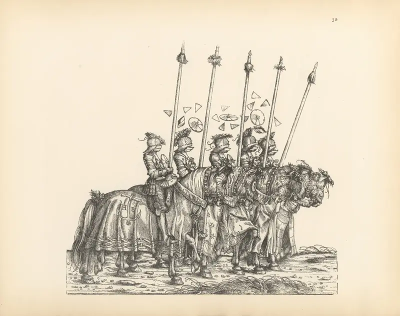 Die Triumphe Kaiser Maximilians I., Tafel 52 von Hans Burgkmair The Elder