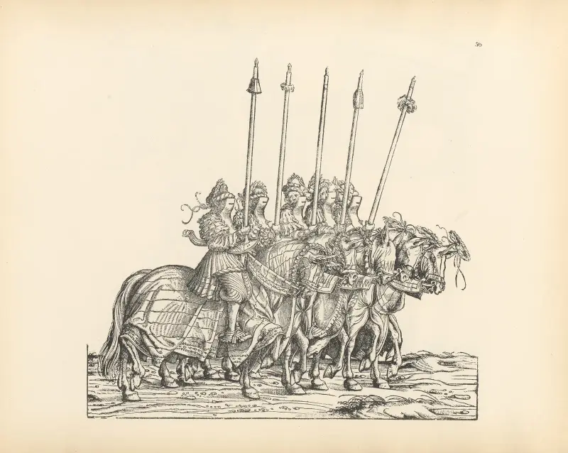 Kejsar Maximilian I:s triumfer, pl. 56 av Hans Burgkmair The Elder