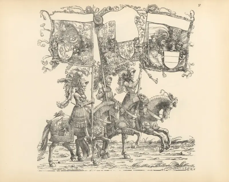 Kejsar Maximilian I:s triumfer, pl. 57 av Hans Burgkmair The Elder