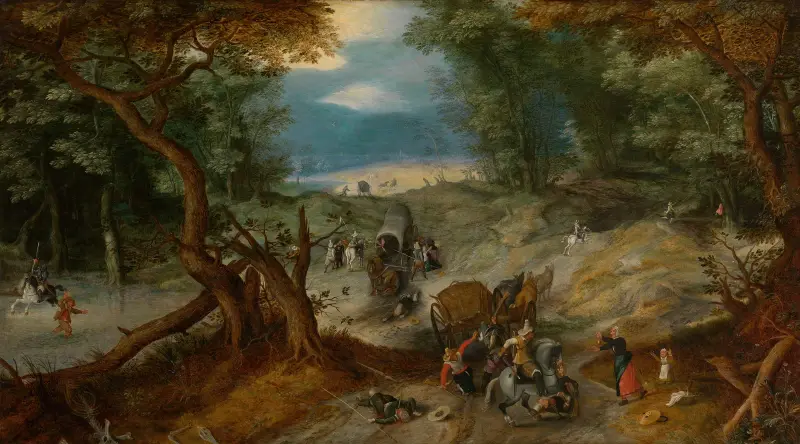 Überfall auf Reisende von Jan Brueghel The Elder