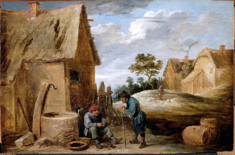 Rolník jí slávky, David Teniers The Younger