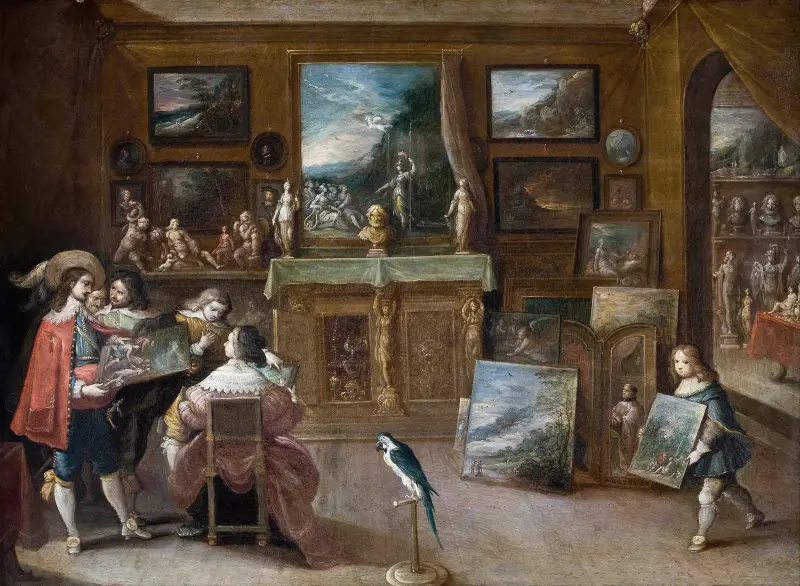 Ett besök hos konsthandlaren av Frans Francken the Younger