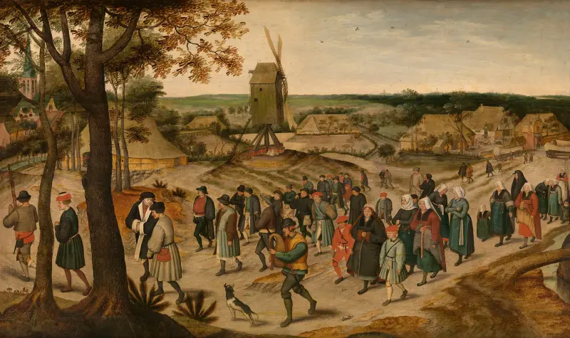 A Wedding Procession av Pieter Brueghel The Younger