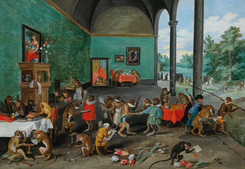 En allegori över tulpanmanin av Jan Brueghel the Younger