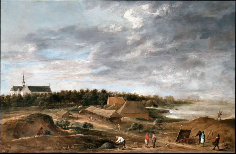 Ziegelbrenner bei Hemiksem von David Teniers The Younger