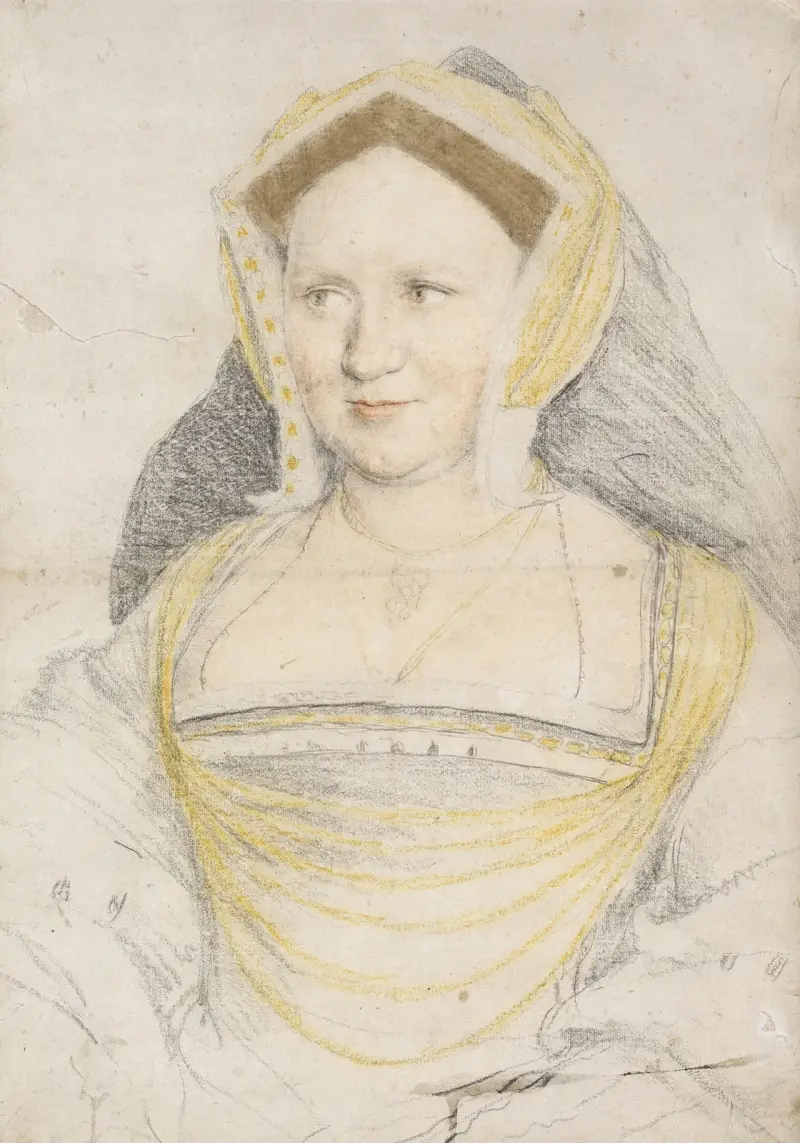 Porträtt av Lady Mary Guildford av Hans Holbein The Younger