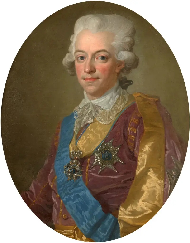 Porträt von Gustav III., König von Schweden von Lorens Pasch the Younger
