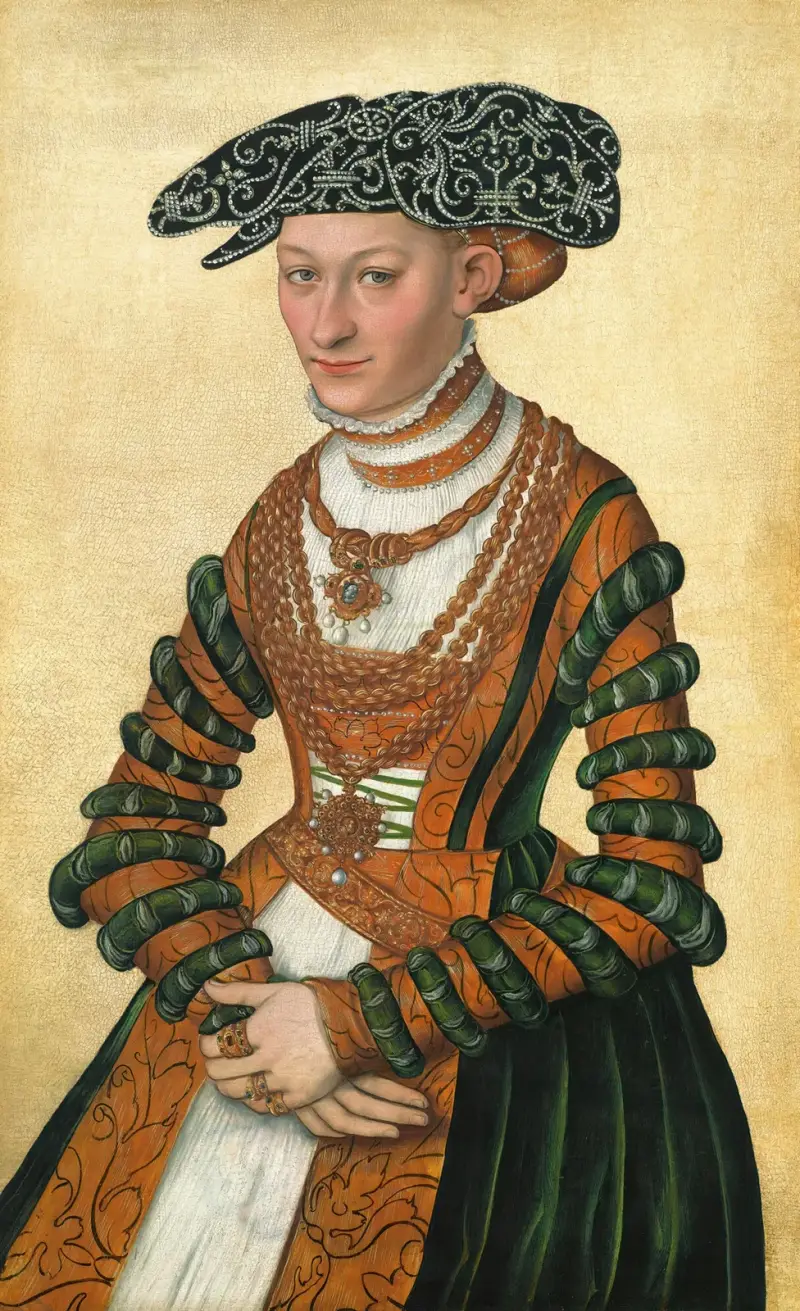 Porträtt av en dam av Lucas Cranach the Younger