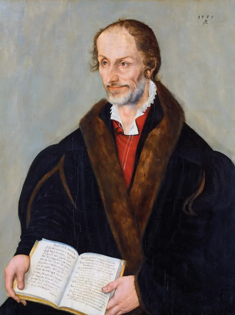 Porträtt av Philipp Melanchthon av Lucas Cranach the Younger