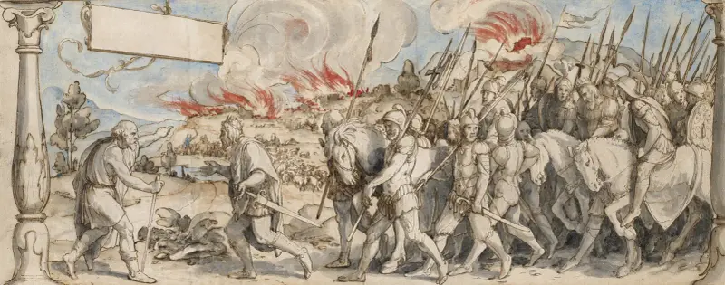 Samuel auf der Flucht vor Saul von Hans Holbein The Younger