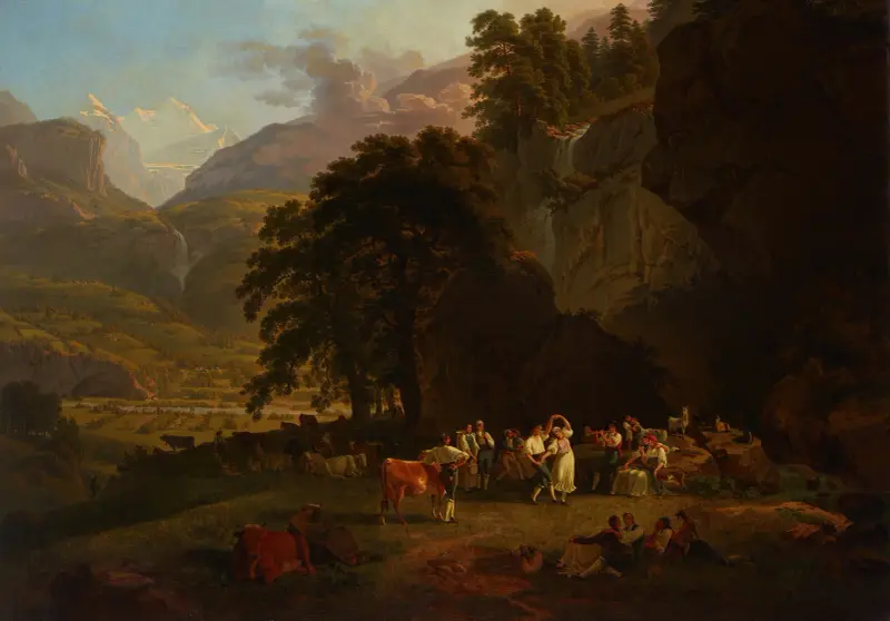 Ländliches Abendfest im Oberhasli von Gabriel Lory the Younger