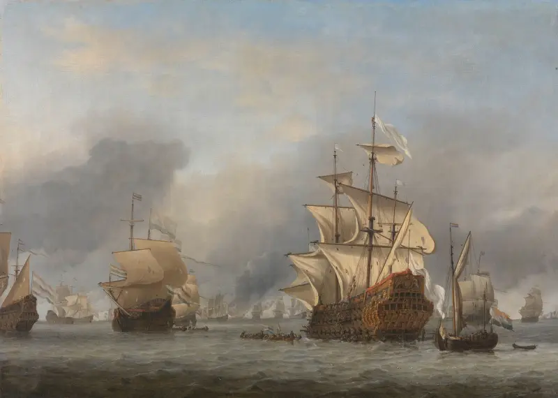 Erövringen av Royal Prince av Willem van de Velde the Younger