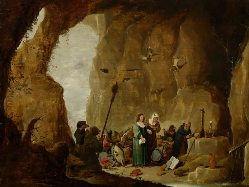 Frestelsen av sankt Antonius – nr 1 av David Teniers The Younger