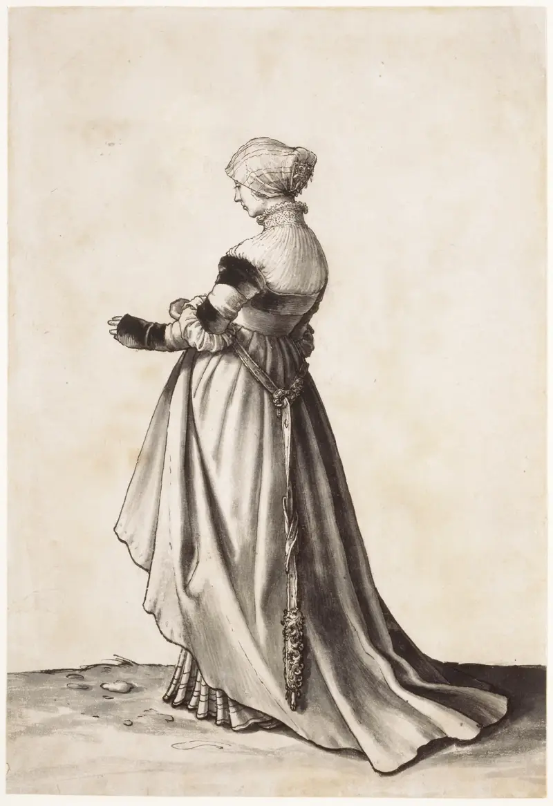 Kvinna vänd åt vänster av Hans Holbein The Younger