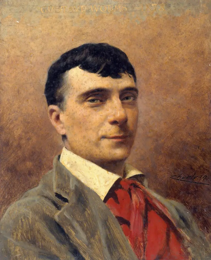 Porträtt av Gustave Worms (1836–1910), medlem av Comédie-Française av Théobald Chartran