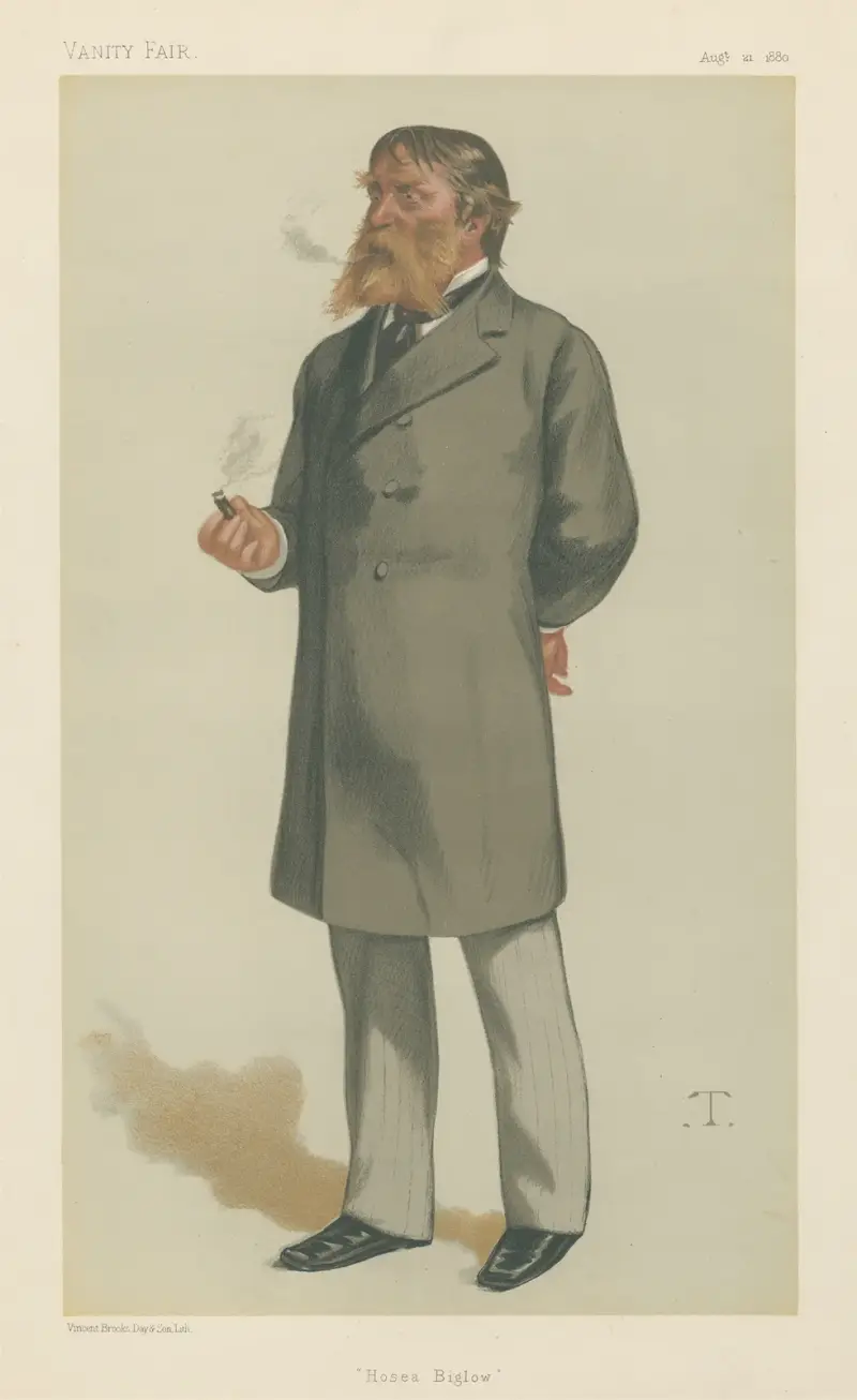 Vanity Fair; Litterärt; 'Hosea Beglow', James Russell Lowell, 21 augusti 1880 av Théobald Chartran