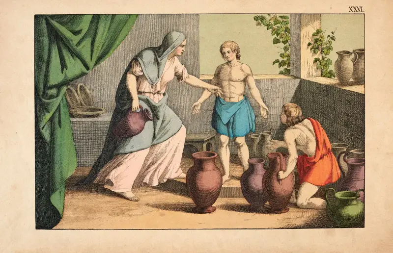 Elisha and the widow’s oil av Theodor Eckardt