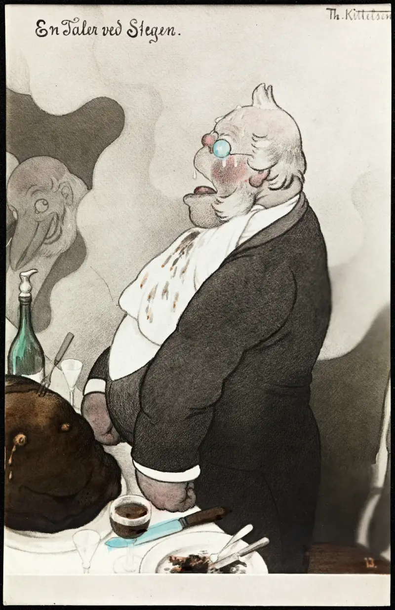 En Taler ved Stegen, Theodor Kittelsen