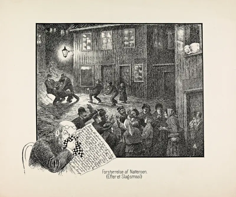 Forstyrrelse af Natteroen (Efter et Slagsmaal) von Theodor Kittelsen