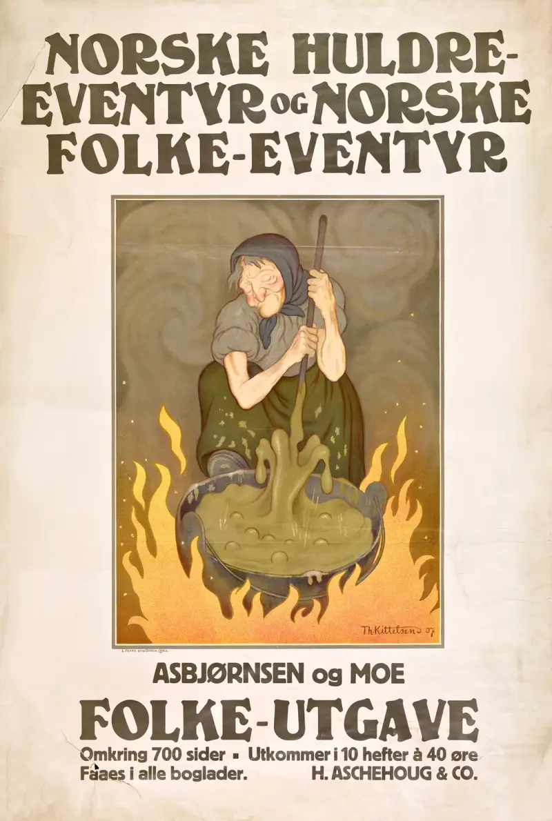 Norske huldre-eventyr og norske folke-eventyr. Asbjørnsen og Moe. Folkeutgave, Theodor Kittelsen