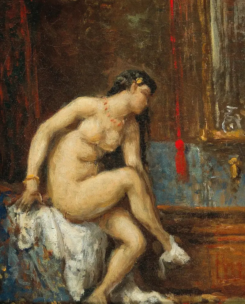 Vid sin toalett av Théodore Chassériau