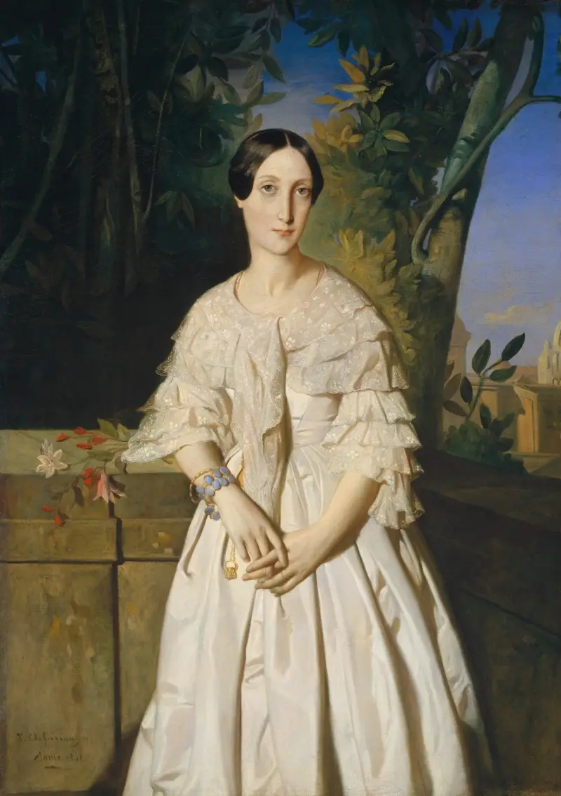 Grevinnan de La Tour-Maubourg (Marie-Louise-Charlotte-Gabrielle Thomas de Pange, 1816–1850) av Théodore Chassériau