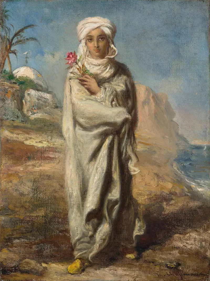 Stående ung arabisk man av Théodore Chassériau