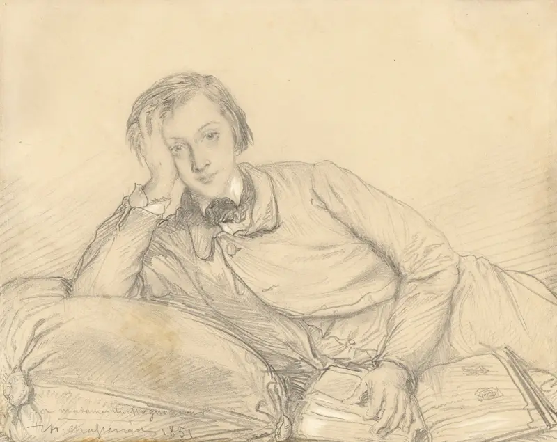 Porträtt av Raymond de Magnoncourt av Théodore Chassériau