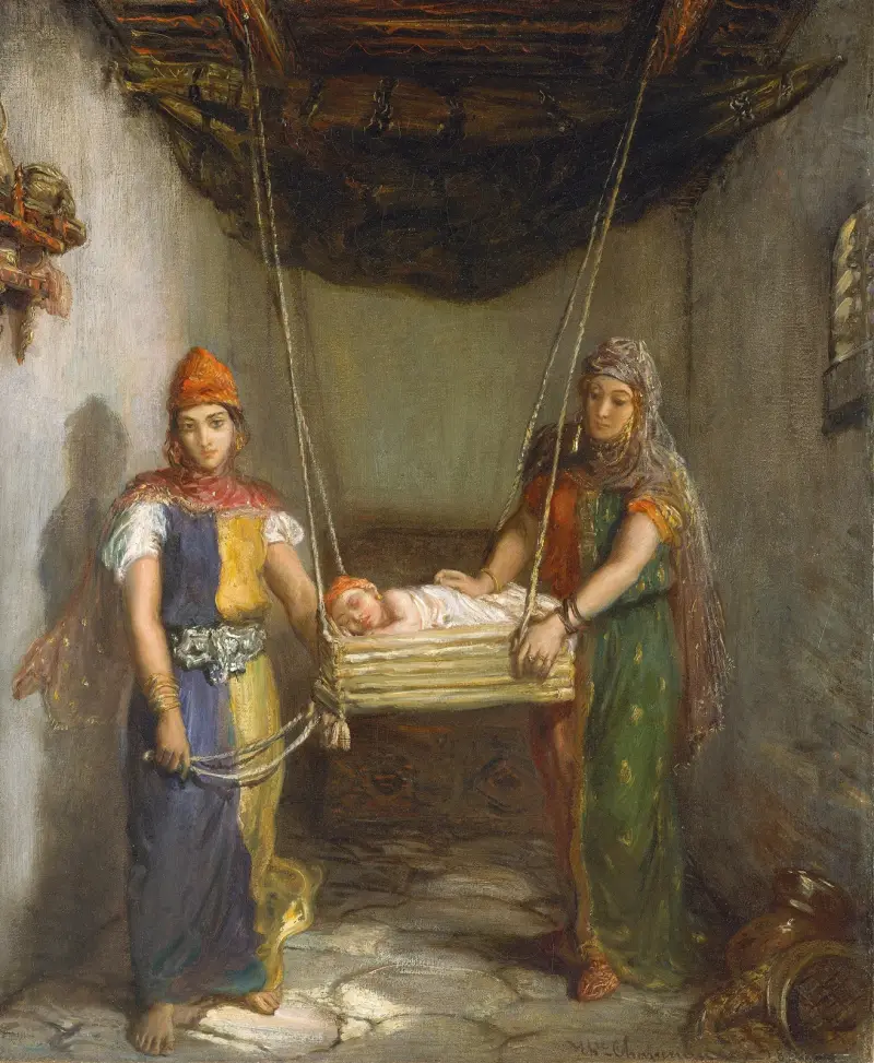 Scen i det judiska kvarteret i Constantine av Théodore Chassériau