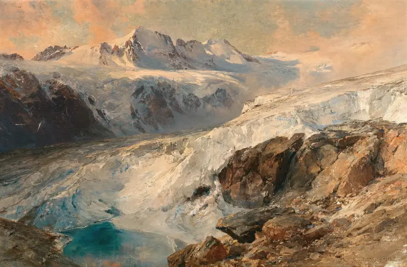 Glacier de Grand Croux, Cogne av Edward Theodore Compton