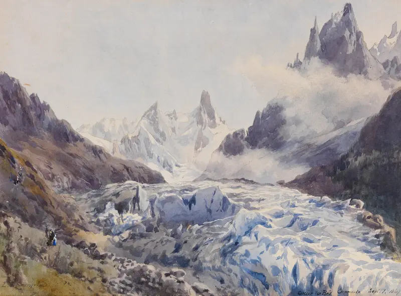 Glacier des Bois, Chamonix, 1869, Edward Theodore Compton