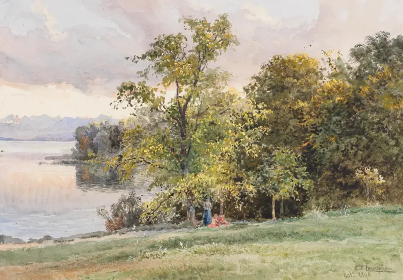 Landschaft am Starnberger See av Edward Theodore Compton
