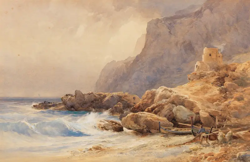 Malá marina, Capri, Edward Theodore Compton