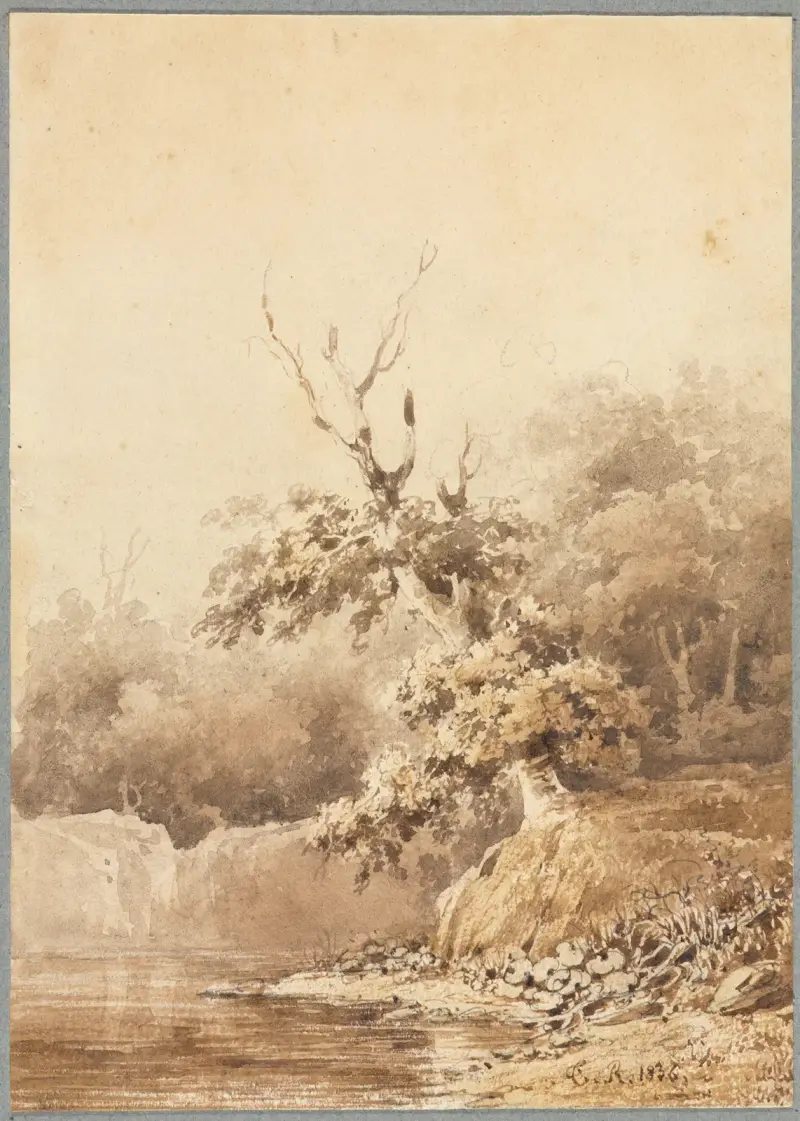 Landscape, 1836 av Théodore Rousseau