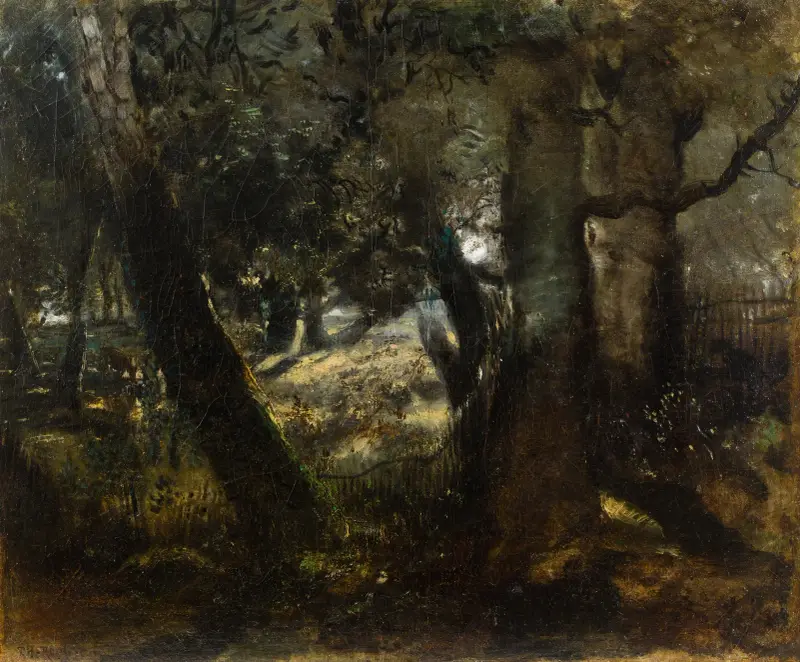 Fasaneri i Compiègneskogen av Théodore Rousseau