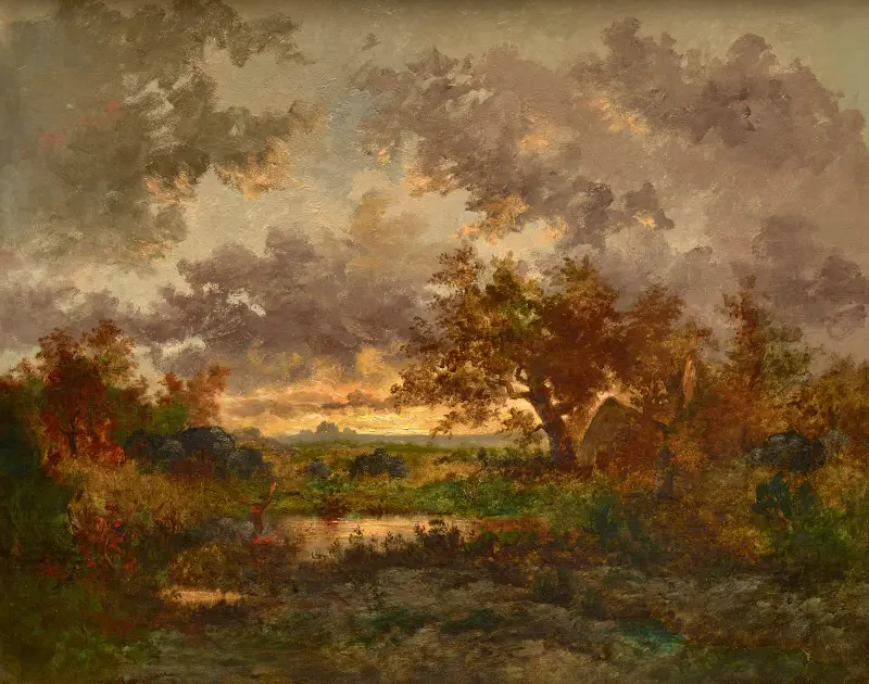 Kolarens hydda av Théodore Rousseau